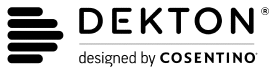 DEKTON designed by Grupo Cosentino font and graphics.